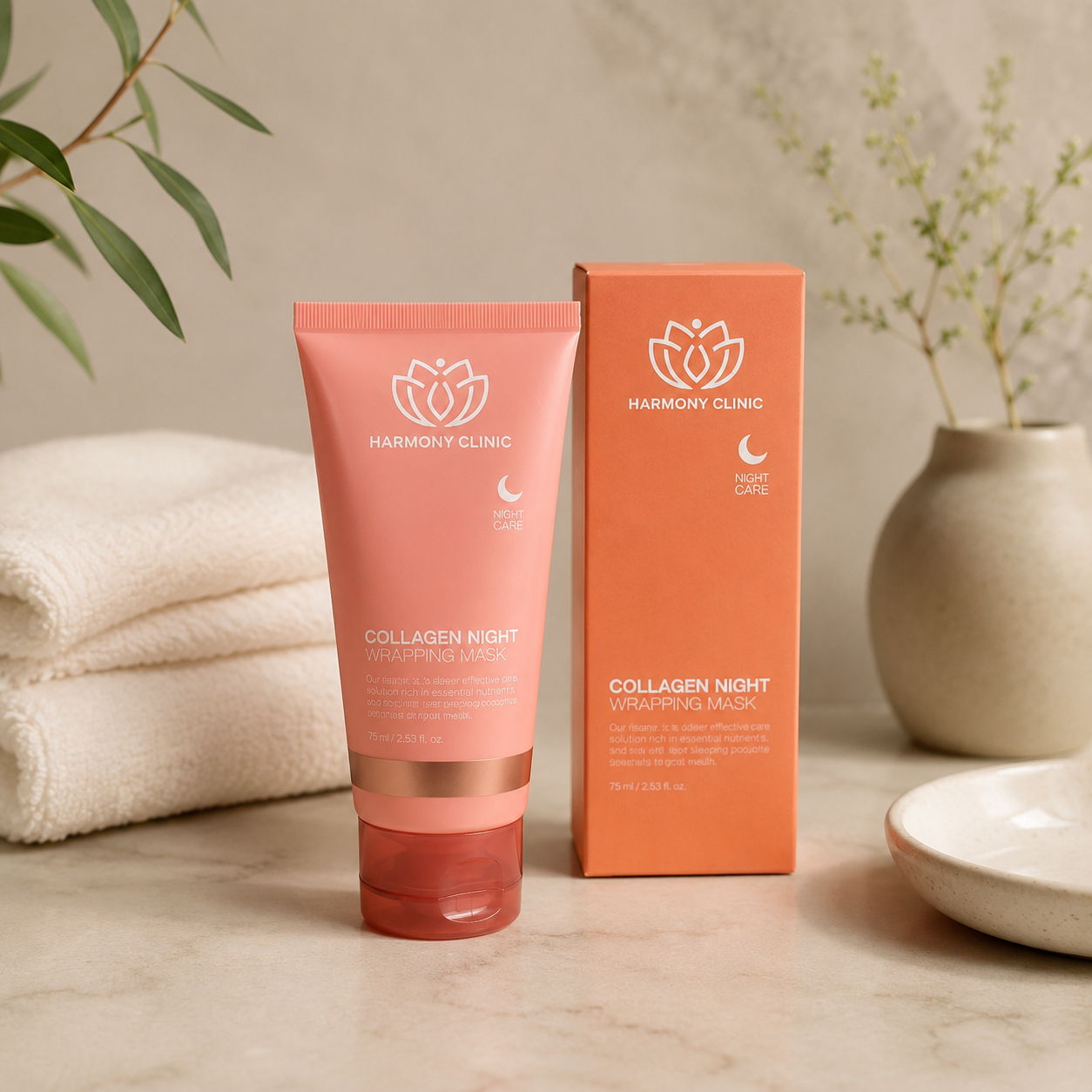 H-Clinic - Kolagenová maska - intenzivní liftingová noční sloupávací maska s kolagenem 75ml