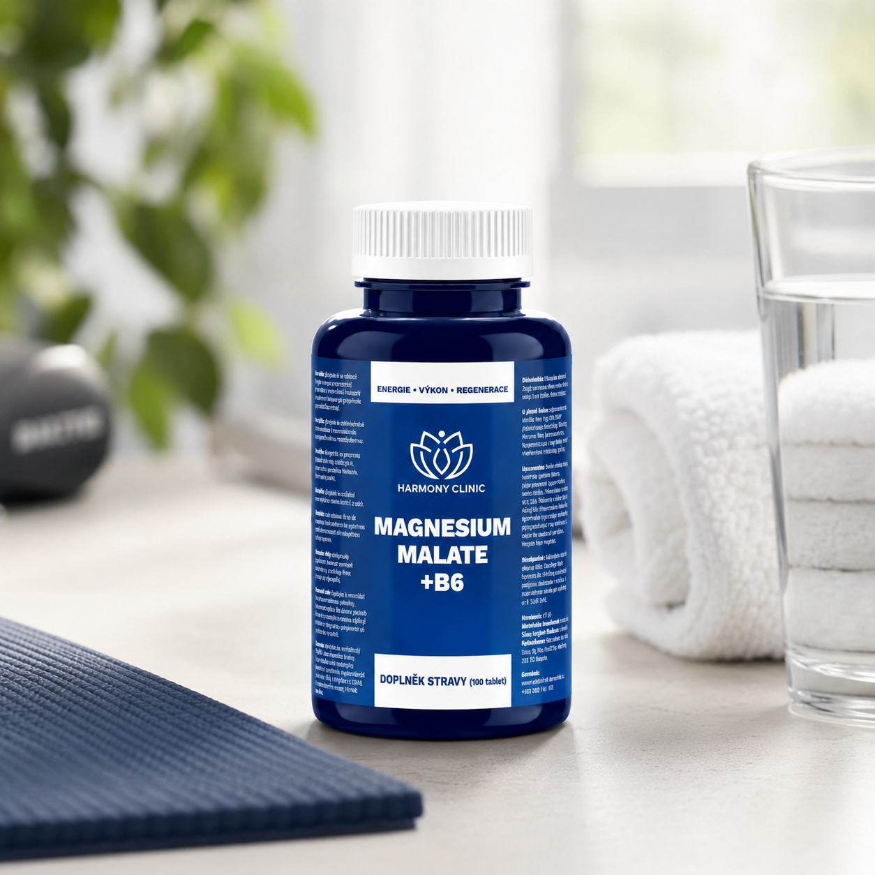 Hořčík malát s vitamínem B6 pro energii a nervovou soustavu – MAGNESIUM MALATE + B6 – 100 kapslí