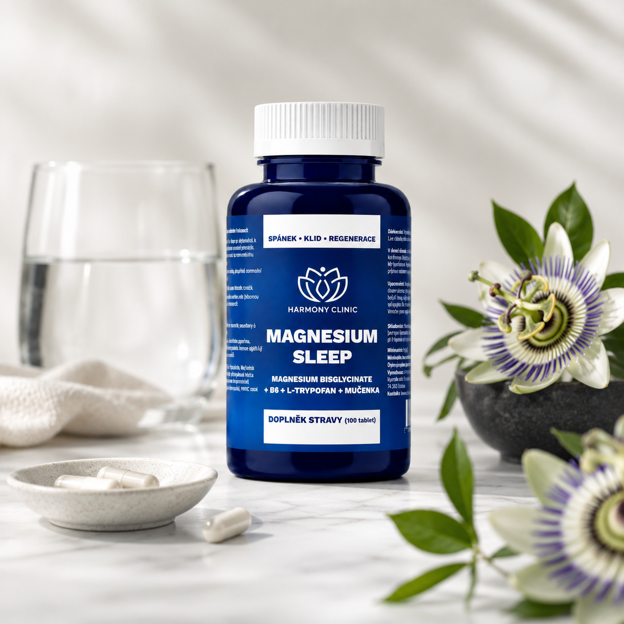 Hořčík s L-tryptofanem a mučenkou pro večerní relaxaci – MAGNESIUM SLEEP – 100 kapslí