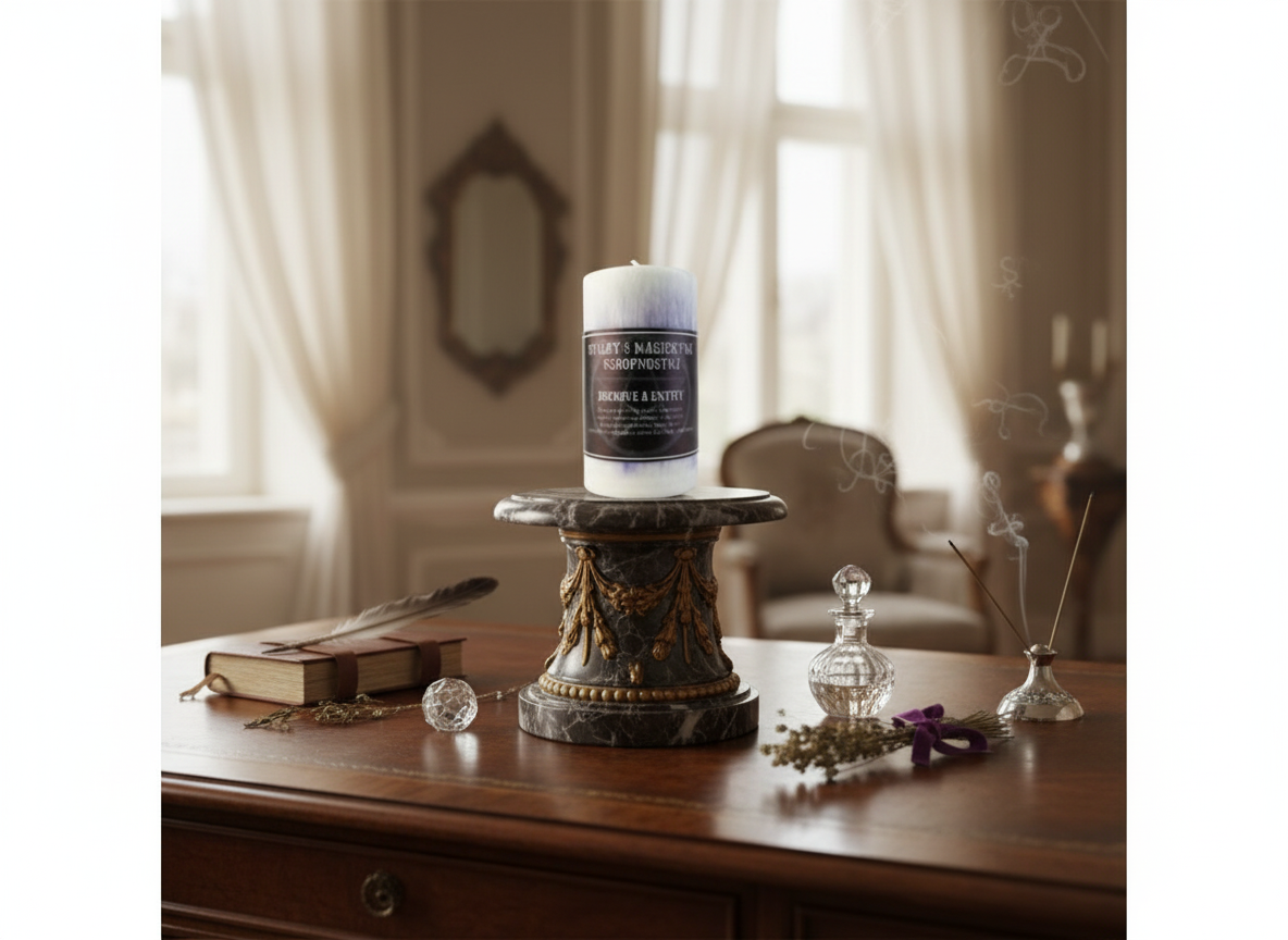 Magická svíčka 10,5 x 6 cm pro duchovní harmonii