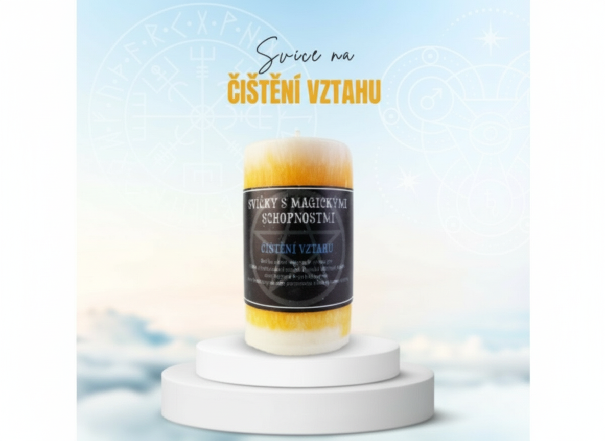 Svíce Čištění vztahu 10,5 x 6 cm - Harmonizace a klid