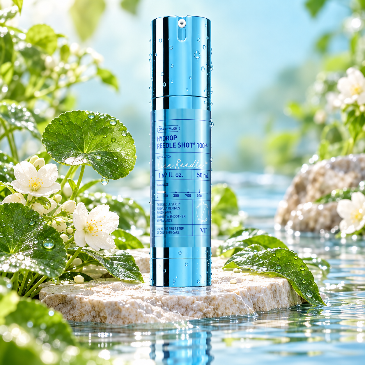 Intenzivně hydratační pleťové sérum 100 s kyselinou hyaluronovou a mikročásticemi – VT Hydrop Reedle Shot 100 – 50 ml