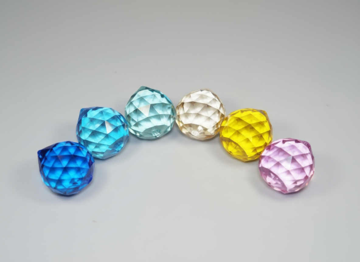 Feng Shui křišťálová koule - 2cm, barevná