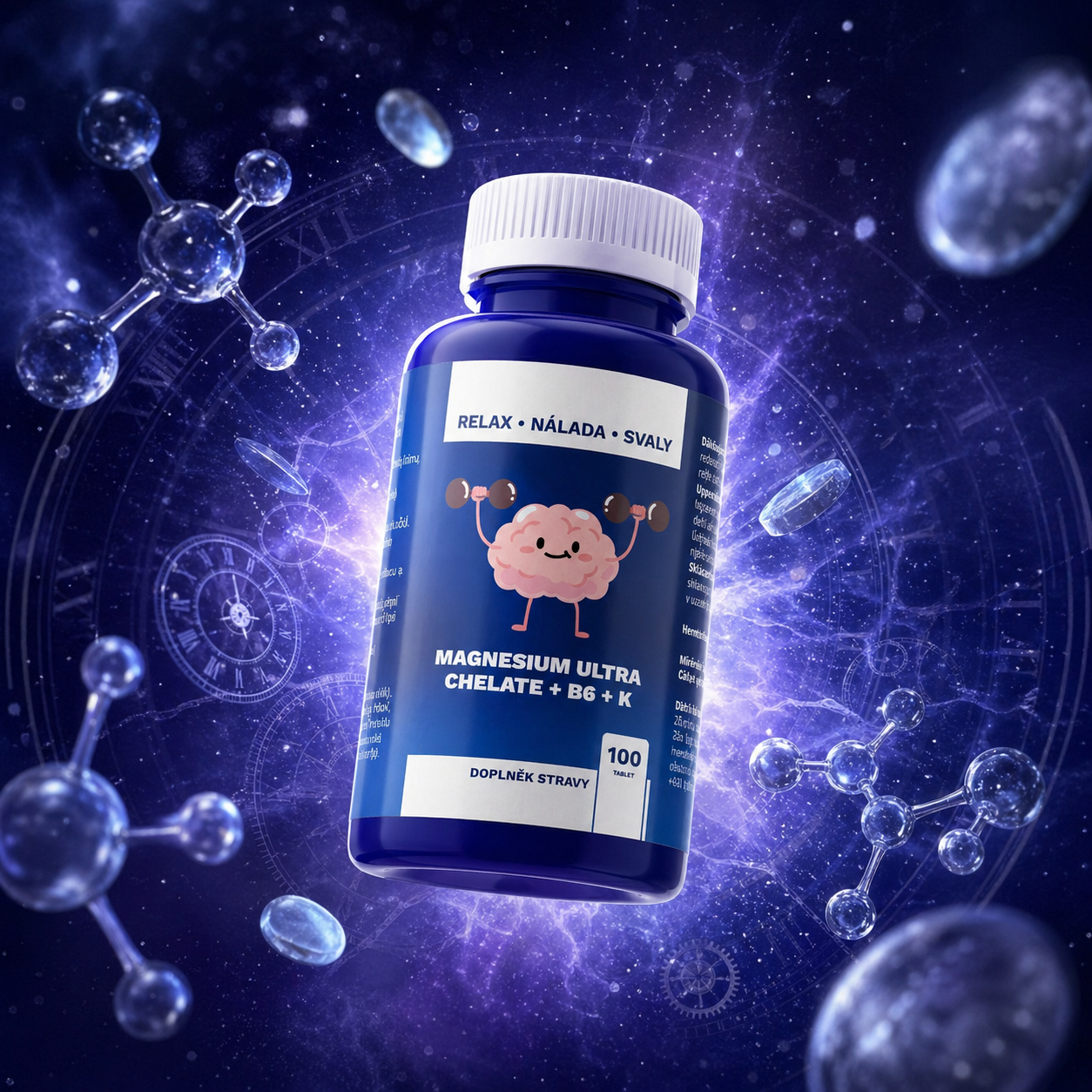 MAGNESIUM ULTRA CHELATE + B6 + K - Podpora energie a nervů