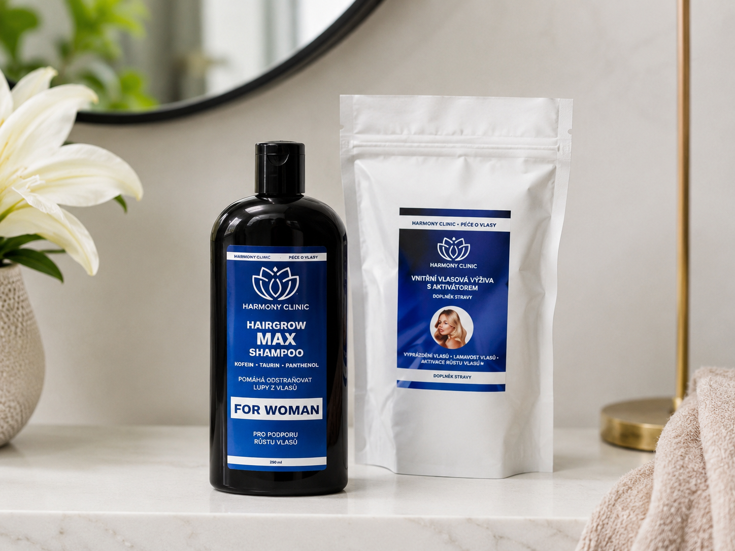 Výhodný balíček ZDRAVÉ VLASY PRO ŽENY - RENOHAIR MAX & HAIRGROW SHAMPOO