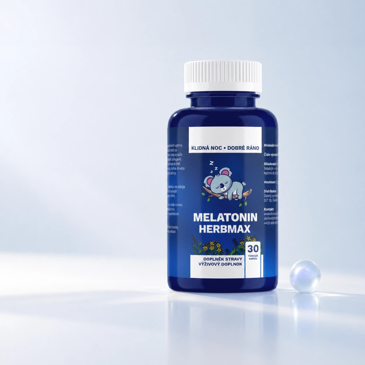 MELATONIN HERBMAX - Přírodní doplněk pro klidný spánek, 30 tablet