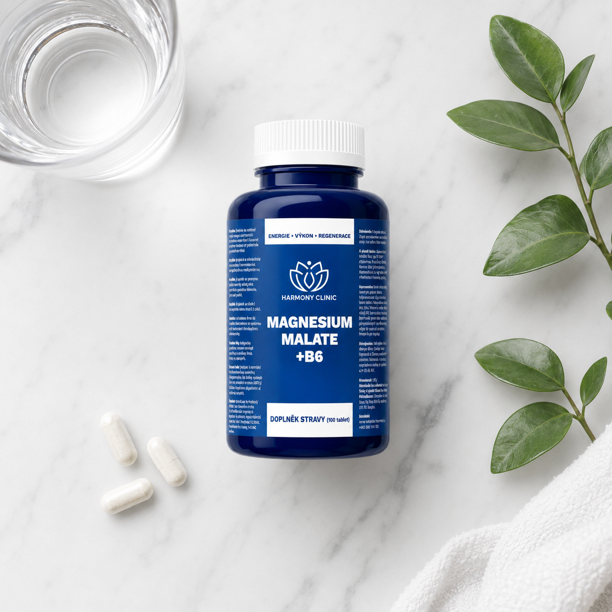 Hořčík malát s vitamínem B6 pro energii a nervovou soustavu – MAGNESIUM MALATE + B6 – 100 kapslí