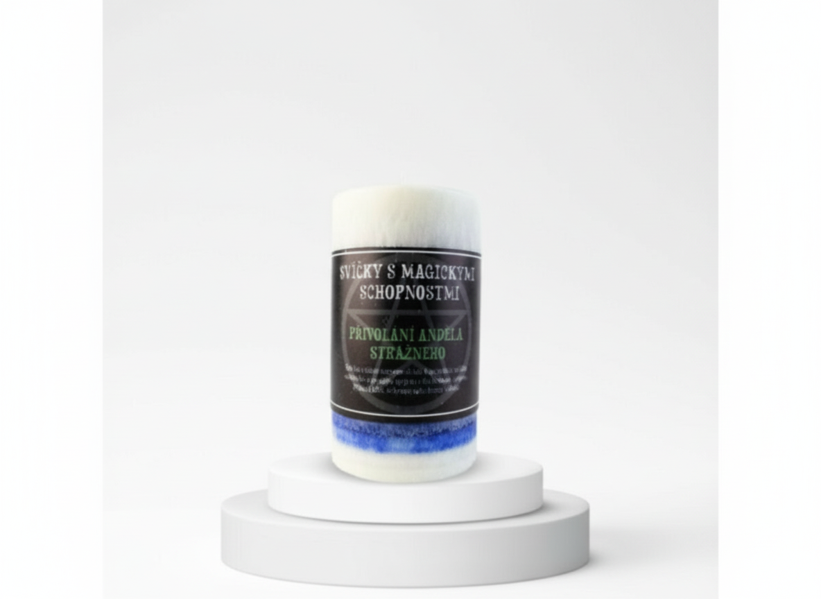 Svíce Přivolání anděla strážného 10,5 x 6 cm