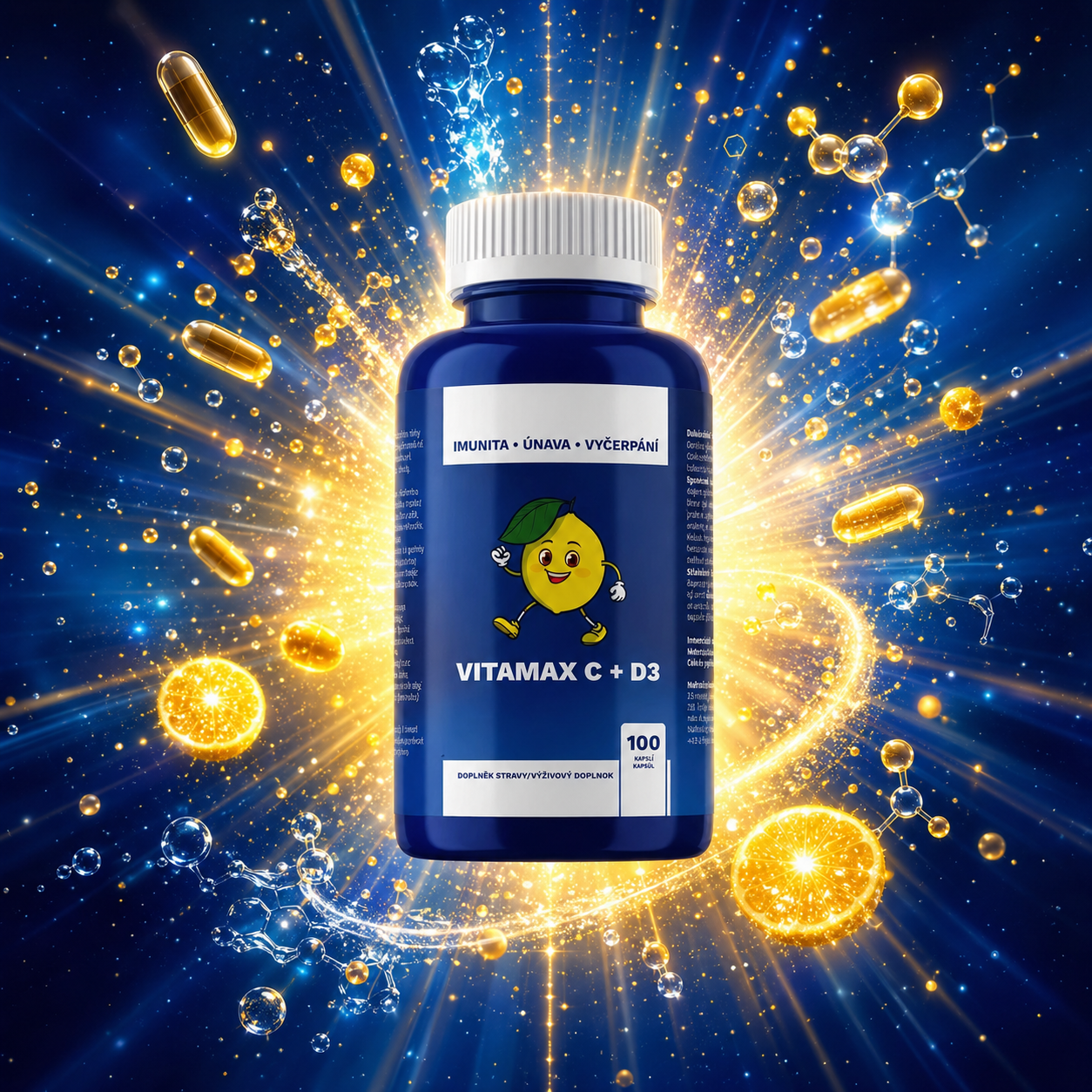 VITAMAX C + D3 - Podpora imunity a vitality, 100 tablet