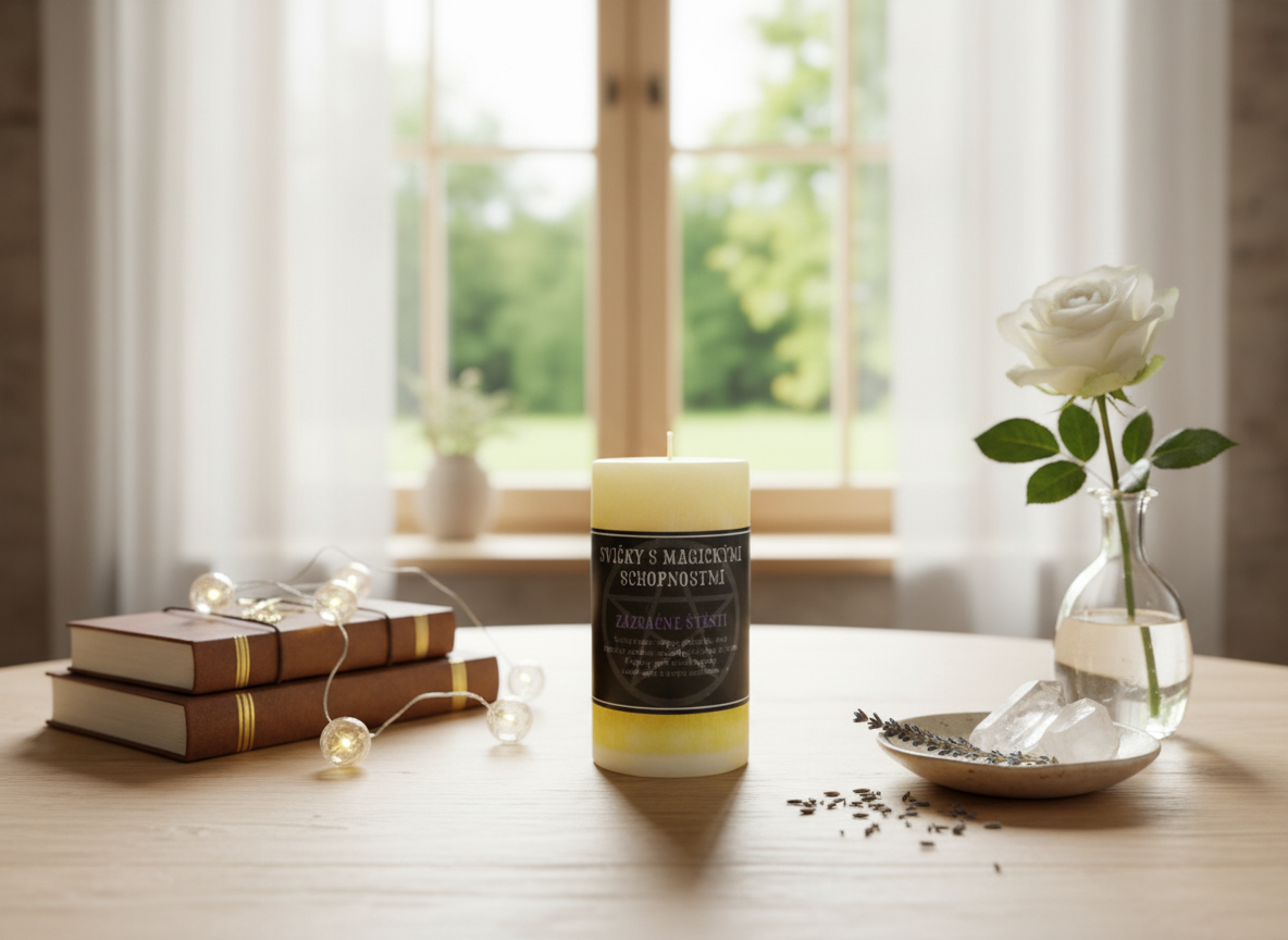 Svíce Zázračné štěstí 10,5 x 6 cm - Radost a hojnost