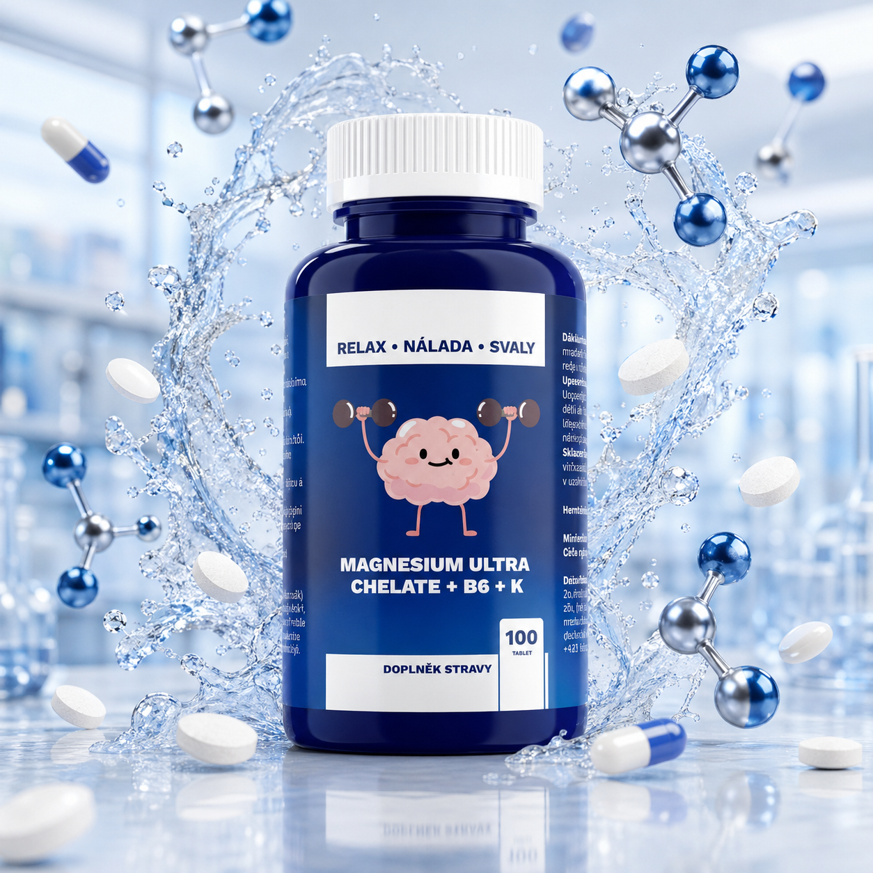 MAGNESIUM ULTRA CHELATE + B6 + K - Podpora energie a nervů