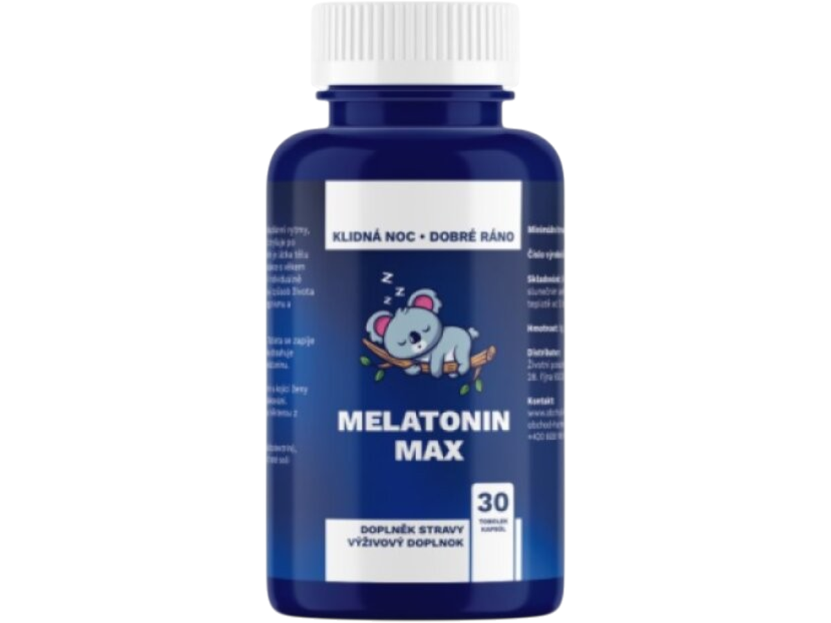 MELATONIN MAX - silný melatonin pro rychlé usínání - 30 Tablet