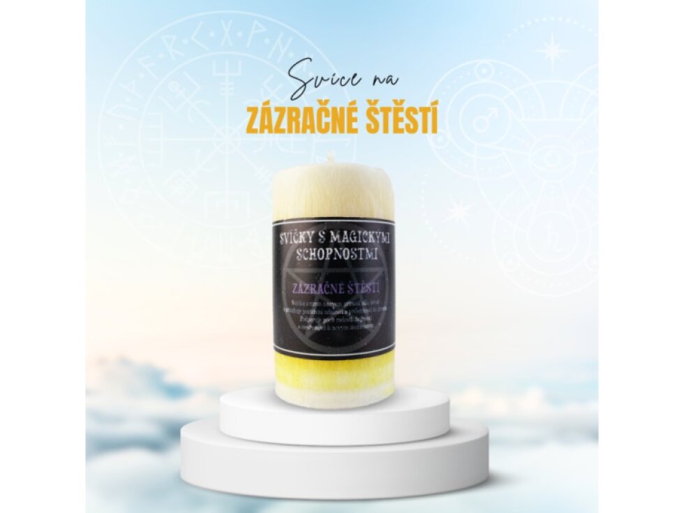Svíce Zázračné štěstí 10,5 x 6 cm - Radost a hojnost
