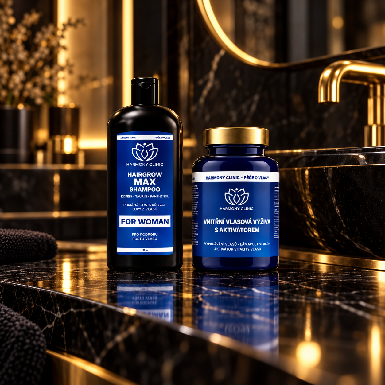 Výhodný balíček ZDRAVÉ VLASY PRO ŽENY - RENOHAIR MAX & HAIRGROW SHAMPOO