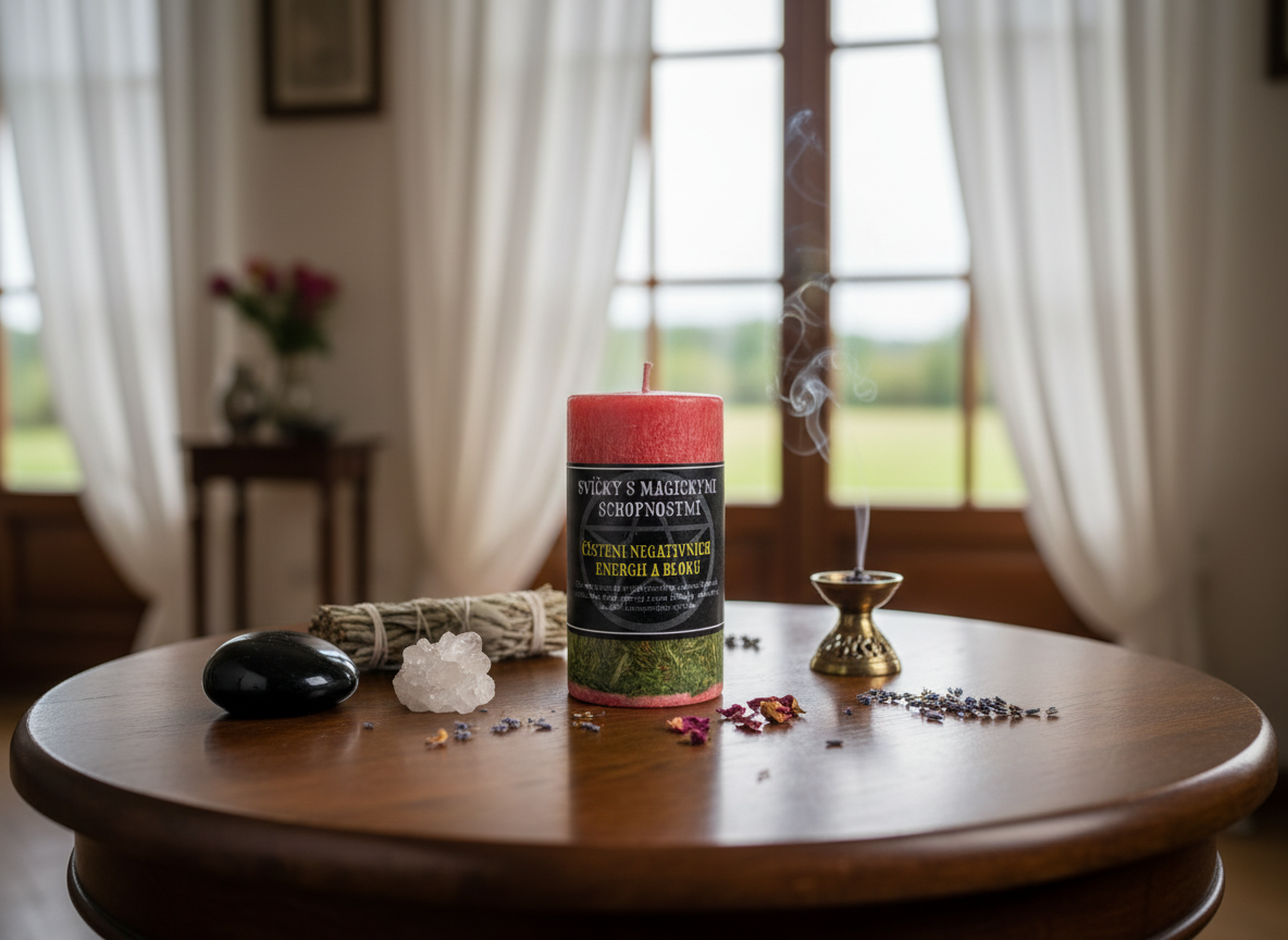 Svíce Čištění negativních energií a bloků 10,5 x 6 cm - 40 hodin