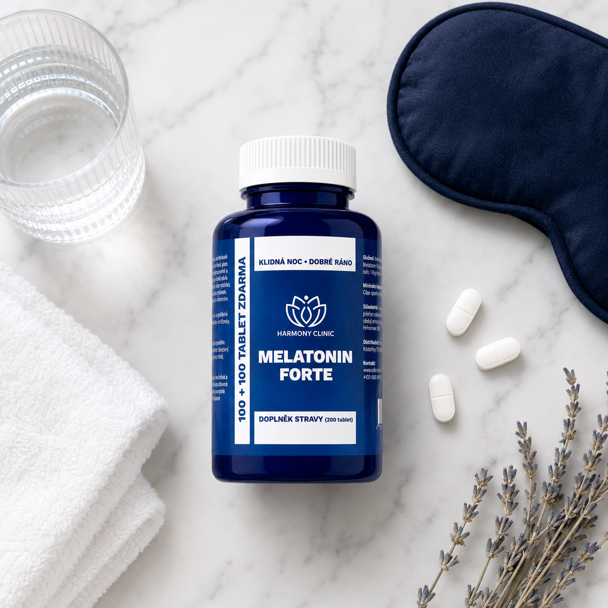 Melatonin pro večerní rutinu – MELATONIN FORTE – 200 tablet
