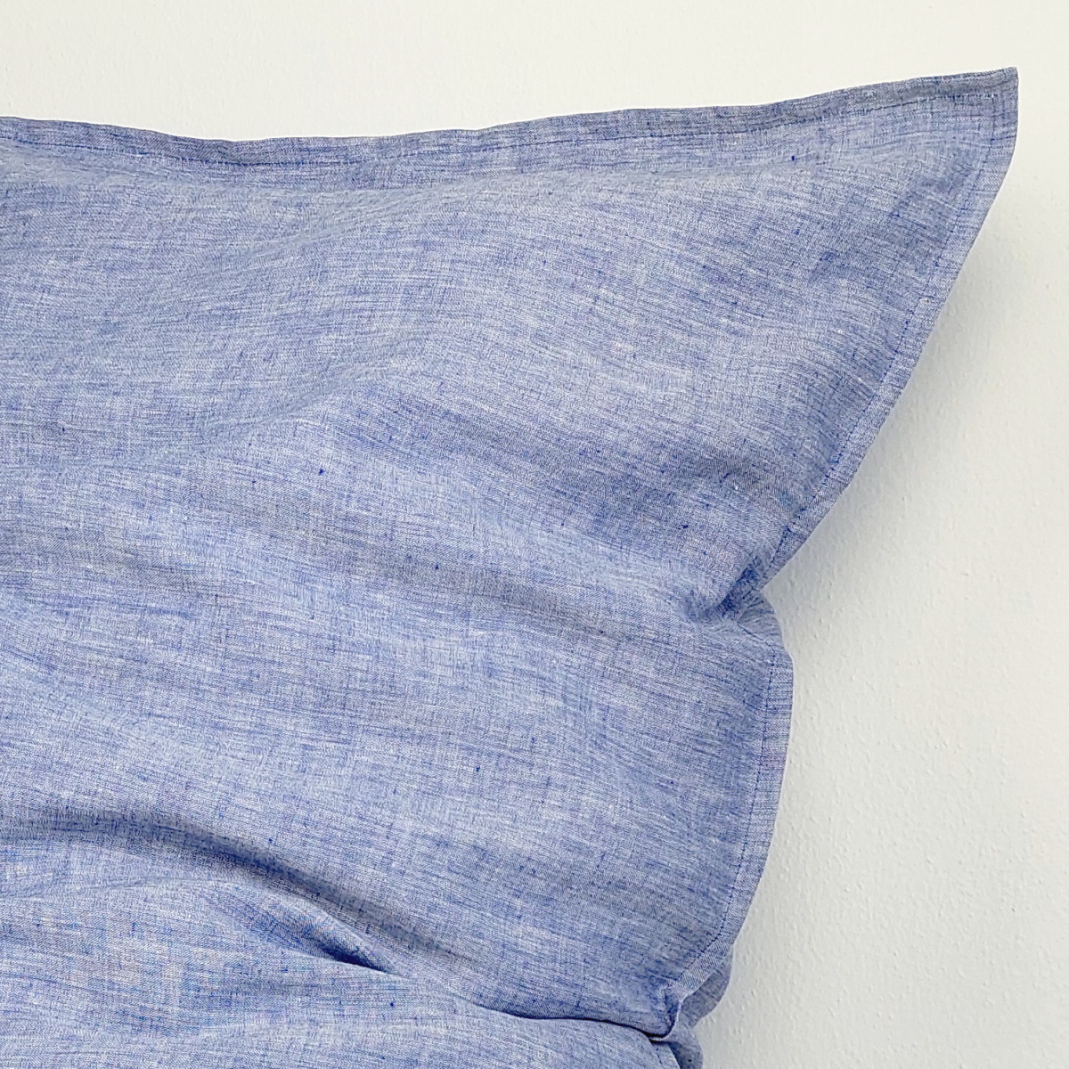 Lněné povlečení COMFORT MELANGE BLUE - SADA
