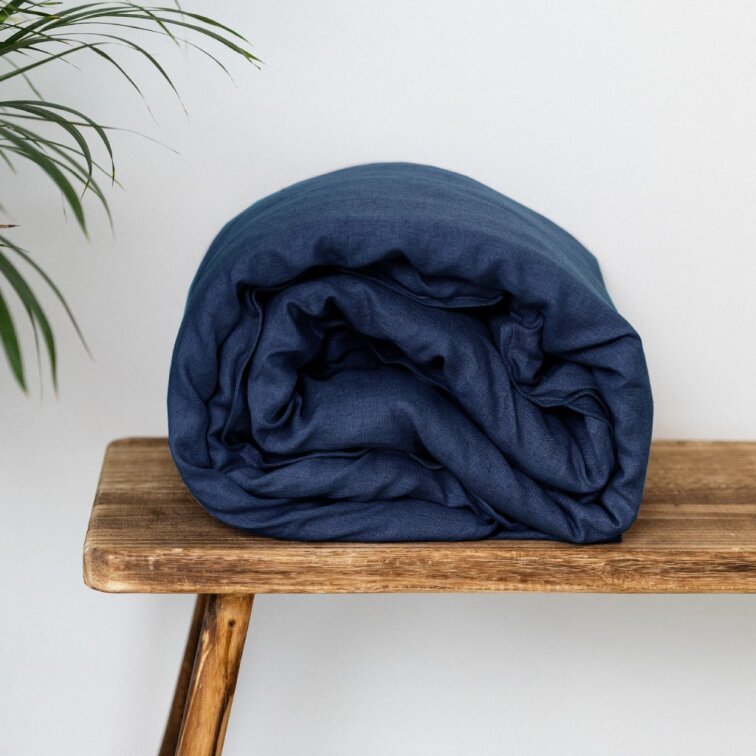 Lněný povlak na přikrývku VIVA MIDNIGHT