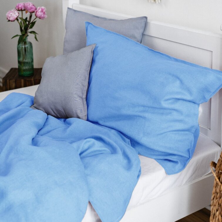 Lněné povlečení COMFORT BABY BLUE - SADA