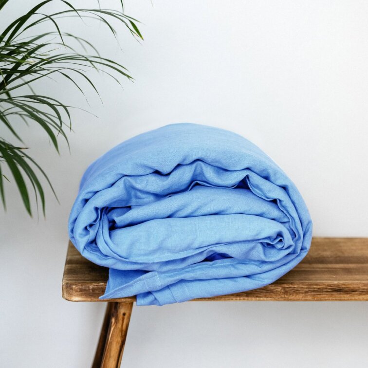 Lněné povlečení COMFORT BABY BLUE - SADA