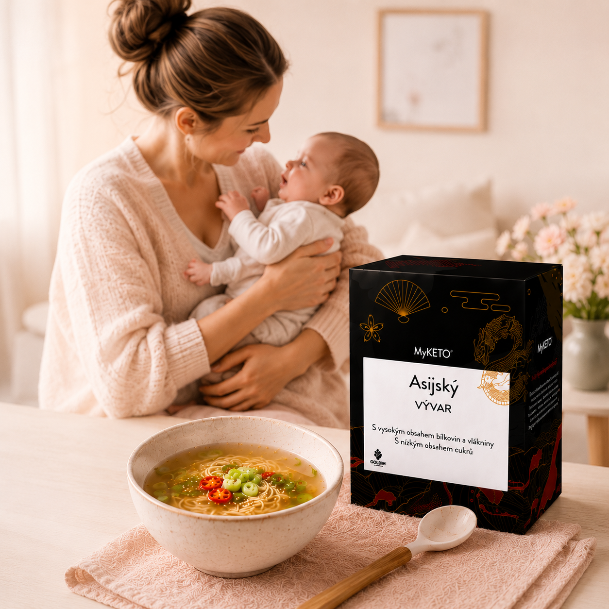 ASIA – Čirý proteinový vývar s nudlemi 5 ks