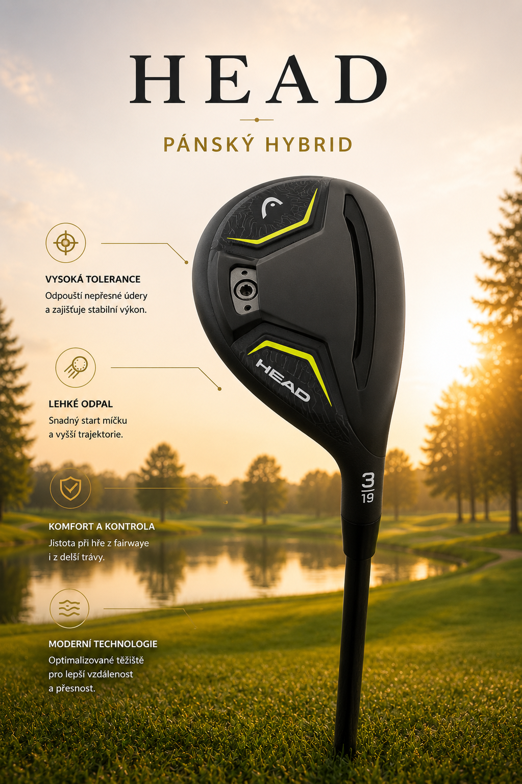 HEAD 3 męska hybryda golfowa