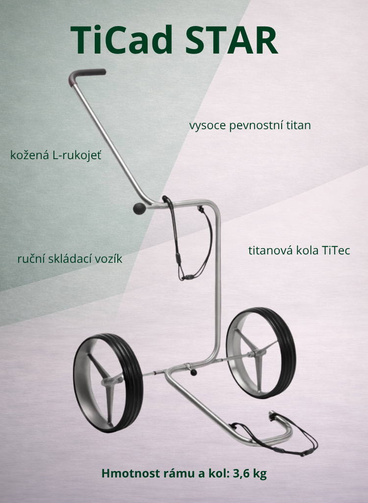 TiCad STAR ruční golfový vozík