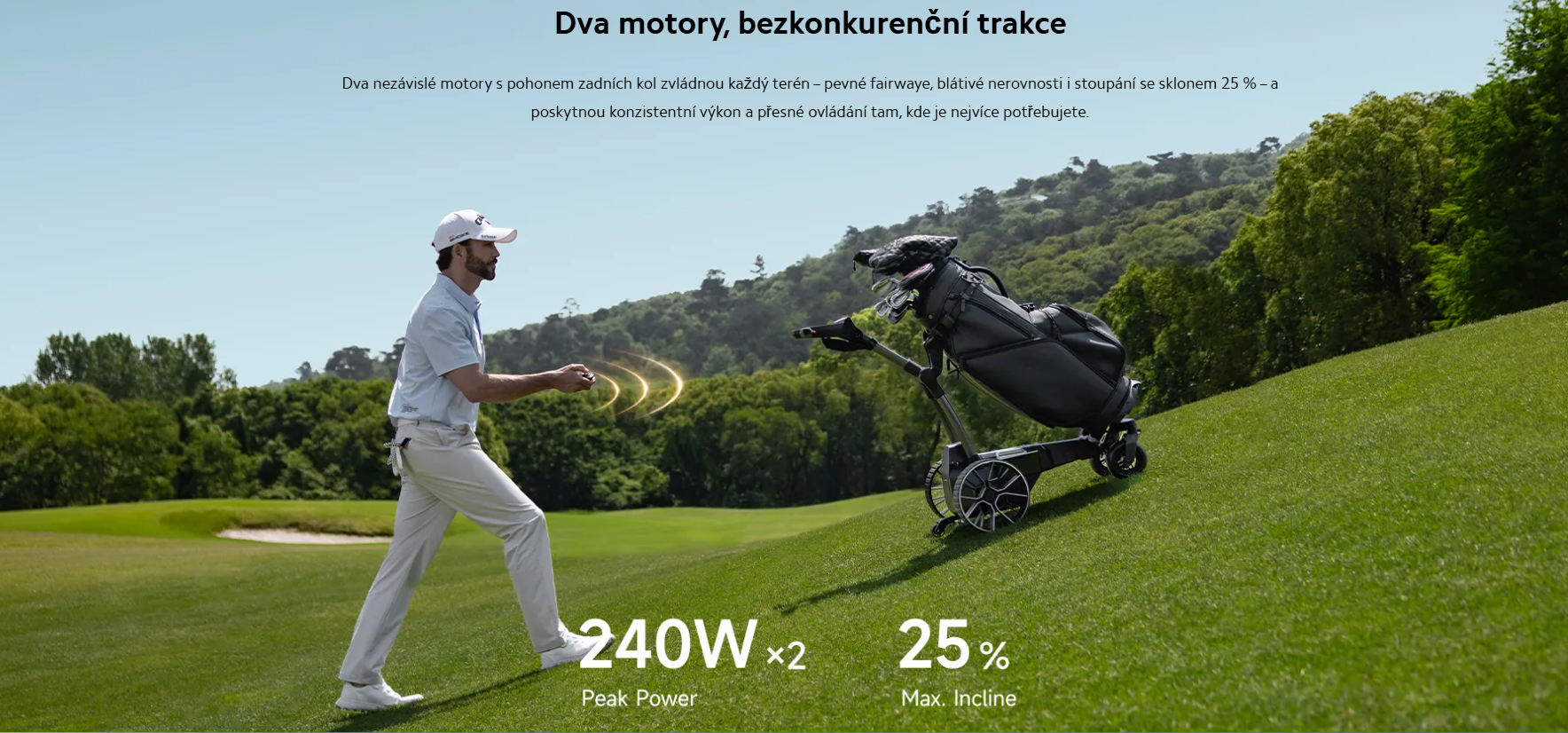 NAVEE Birdie 3X elektrický golfový vozík černý