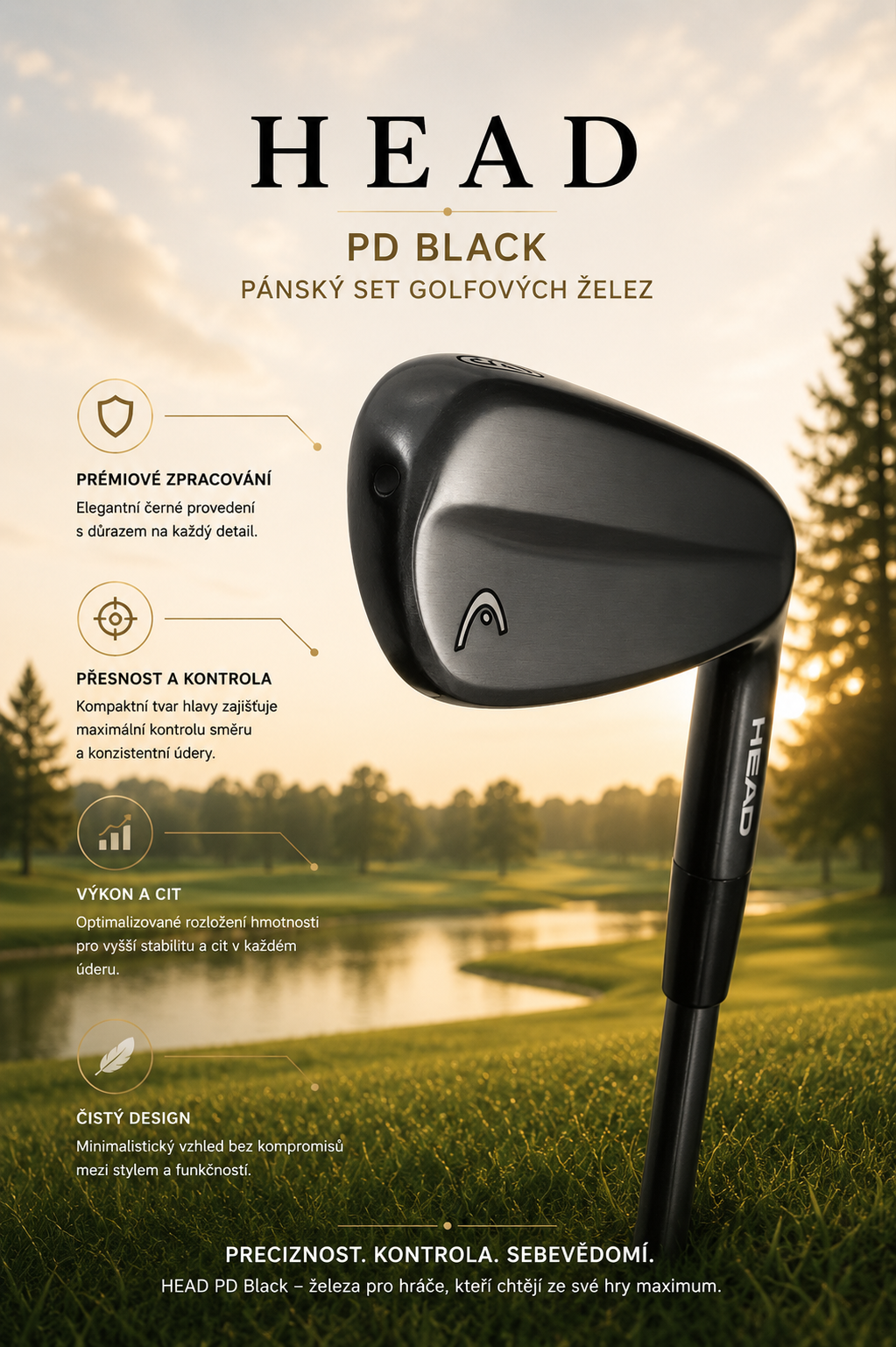 Zestaw kijów golfowych HEAD PD Black dla mężczyzn