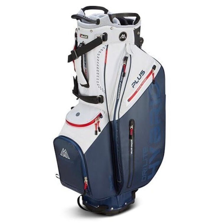 Big Max Dri Lite Hybrid Plus golfový standbag white/navy/red