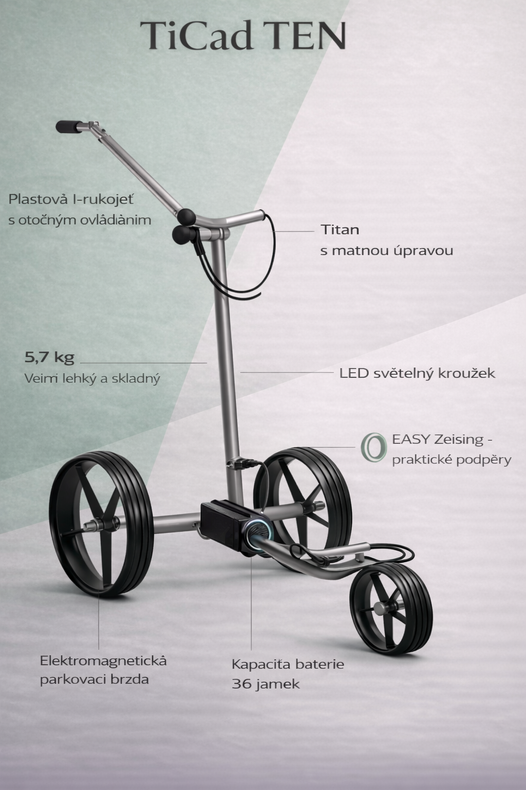 TiCad TEN elektrický golfový vozík