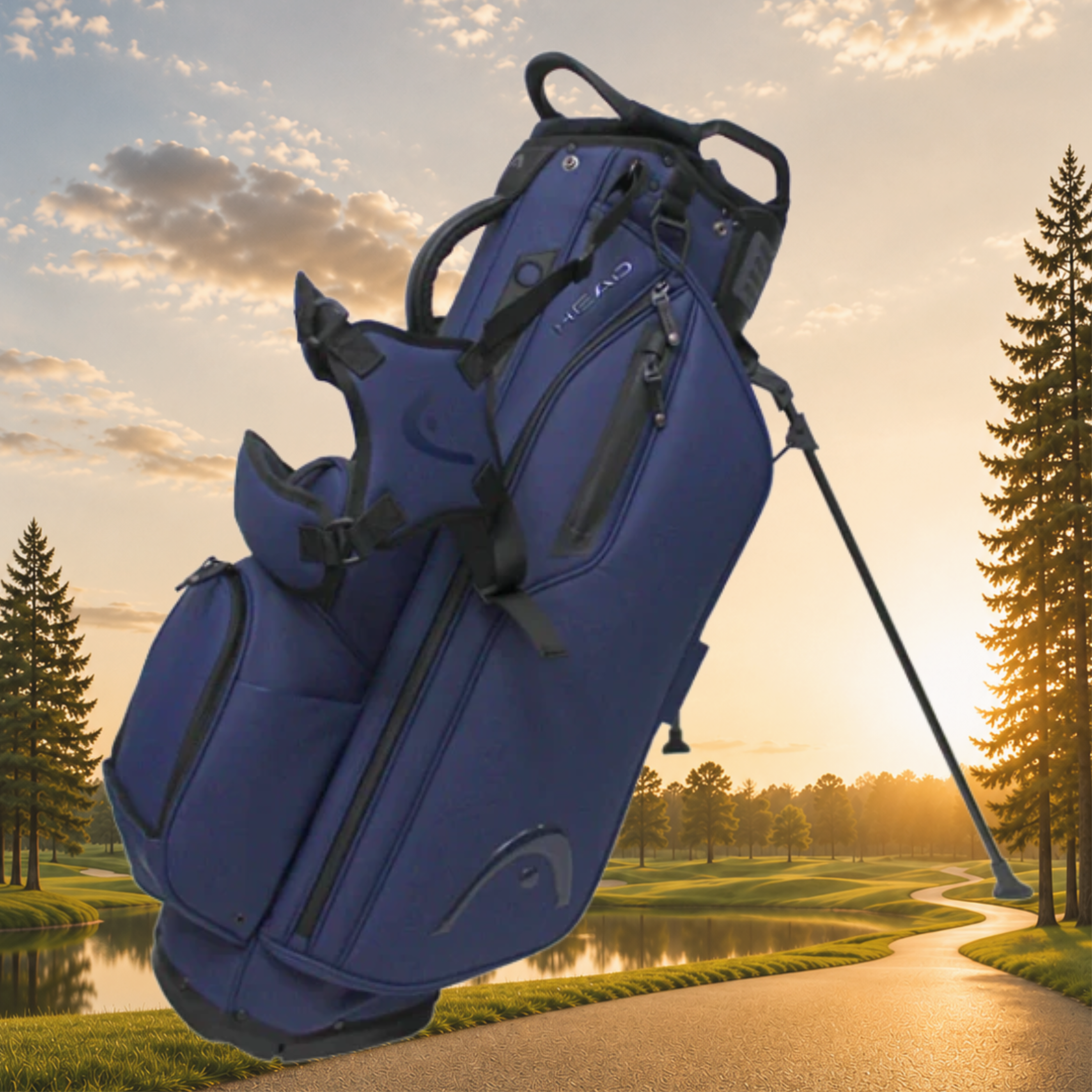 HEAD premium golfový standbag modrý