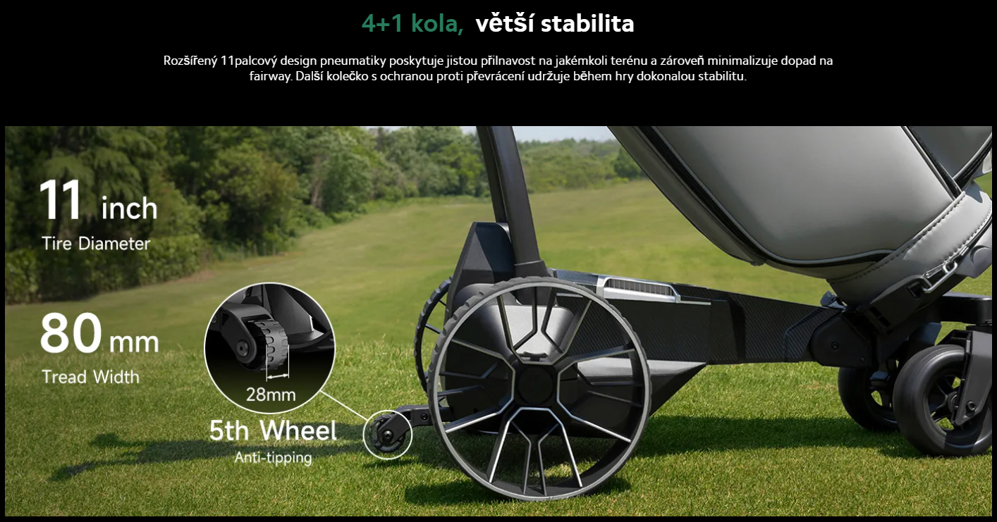 NAVEE Birdie 3X elektrický golfový vozík černý