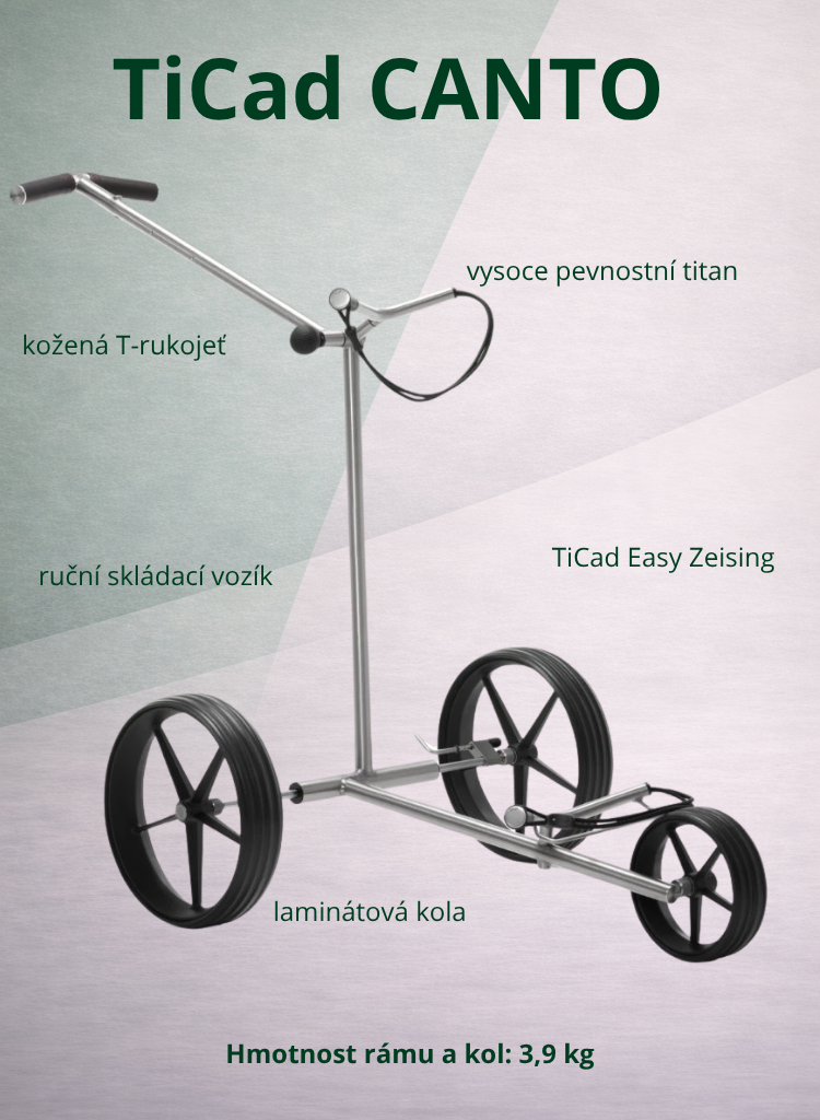 TiCad CANTO ruční tříkolový golfový vozík