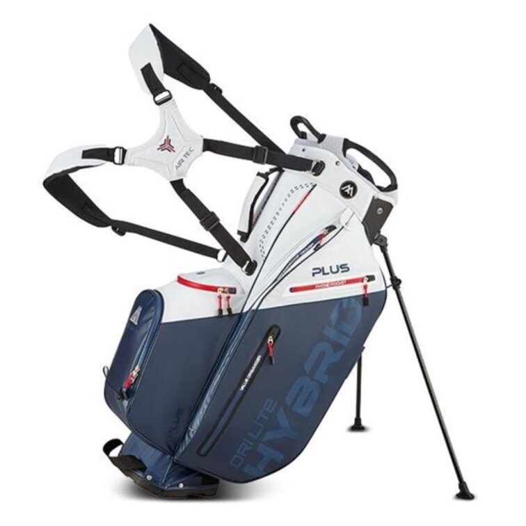 Big Max Dri Lite Hybrid Plus golfový standbag white/navy/red