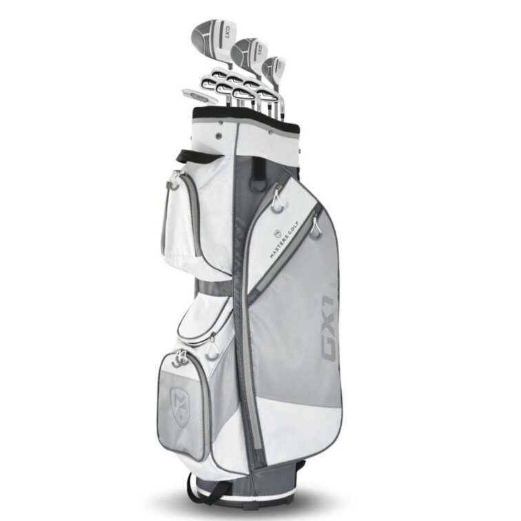 Masters kompletní golfový set dámský RH + TriLite T-Flash ruční golfový vozík černo - bílý