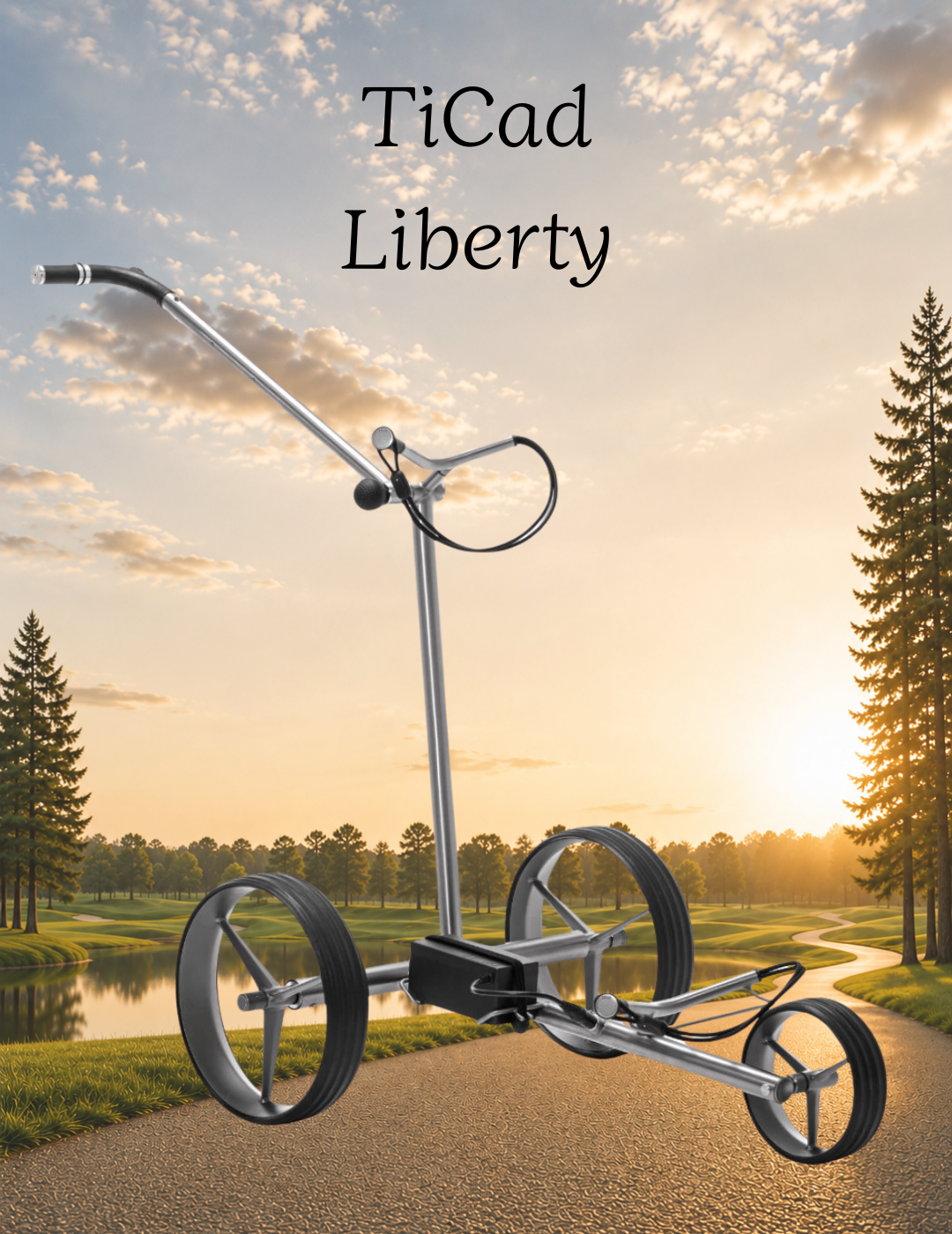 Wózek golfowy elektryczny z tytanu TiCad Liberty