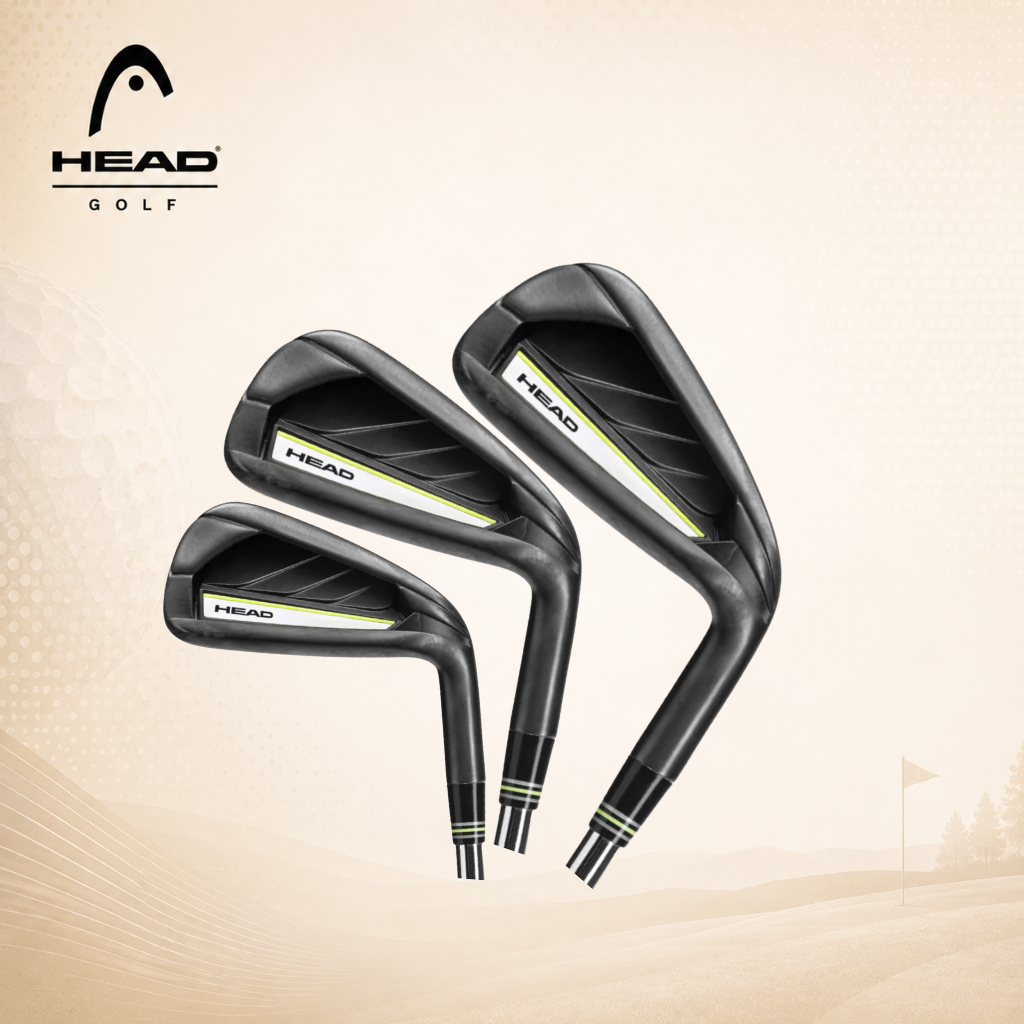 HEAD pánský kompletní golfový set + skladný ruční vozík iCart go - ocel stiff RH