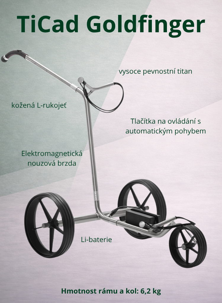 Elektryczny wózek golfowy TiCad Goldfinger