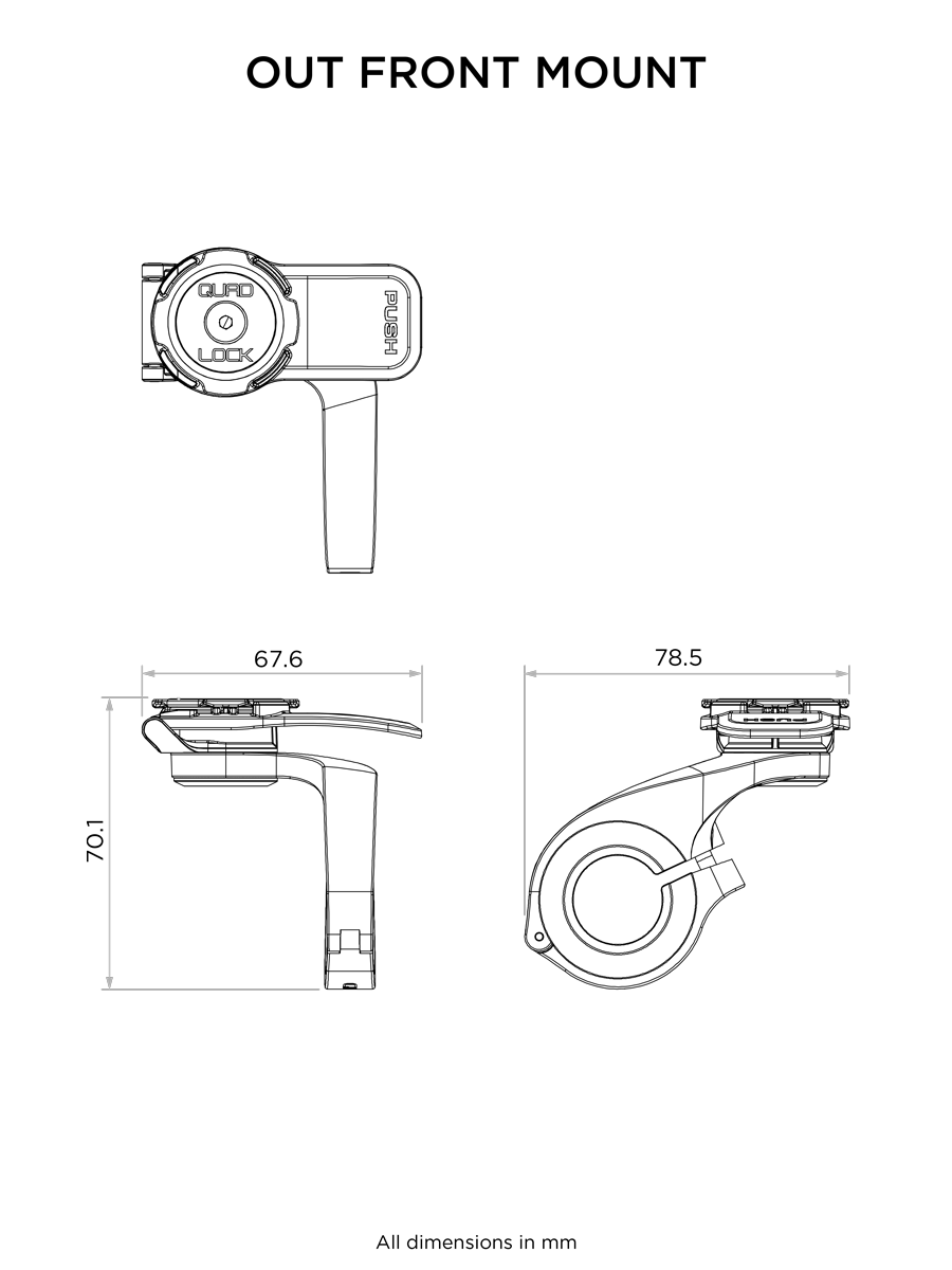 Držák telefonu Quad Lock Out Front Mount