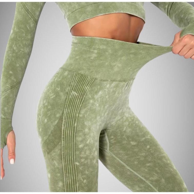 Fitness set zeleno-biely