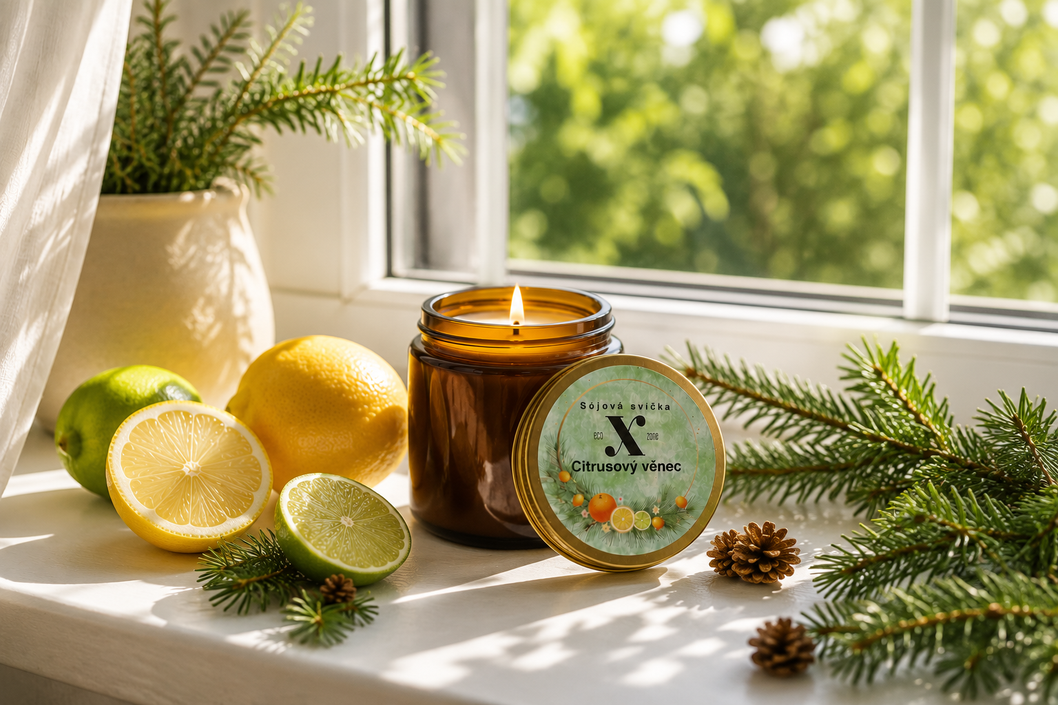 Sójová svíčka - Citrusový věnec