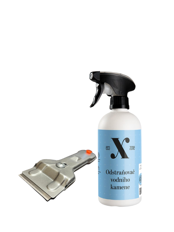 Sada na vodní kámen EcoXzone – čistič + škrabka
