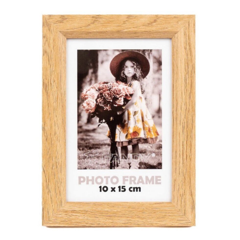 Dřevěný fotorámeček Bevel 10x15 2 hnědý