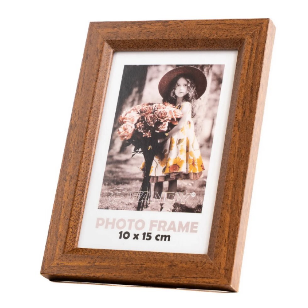 Dřevěný fotorámeček Bevel 10x15 3 tmavě hnědý