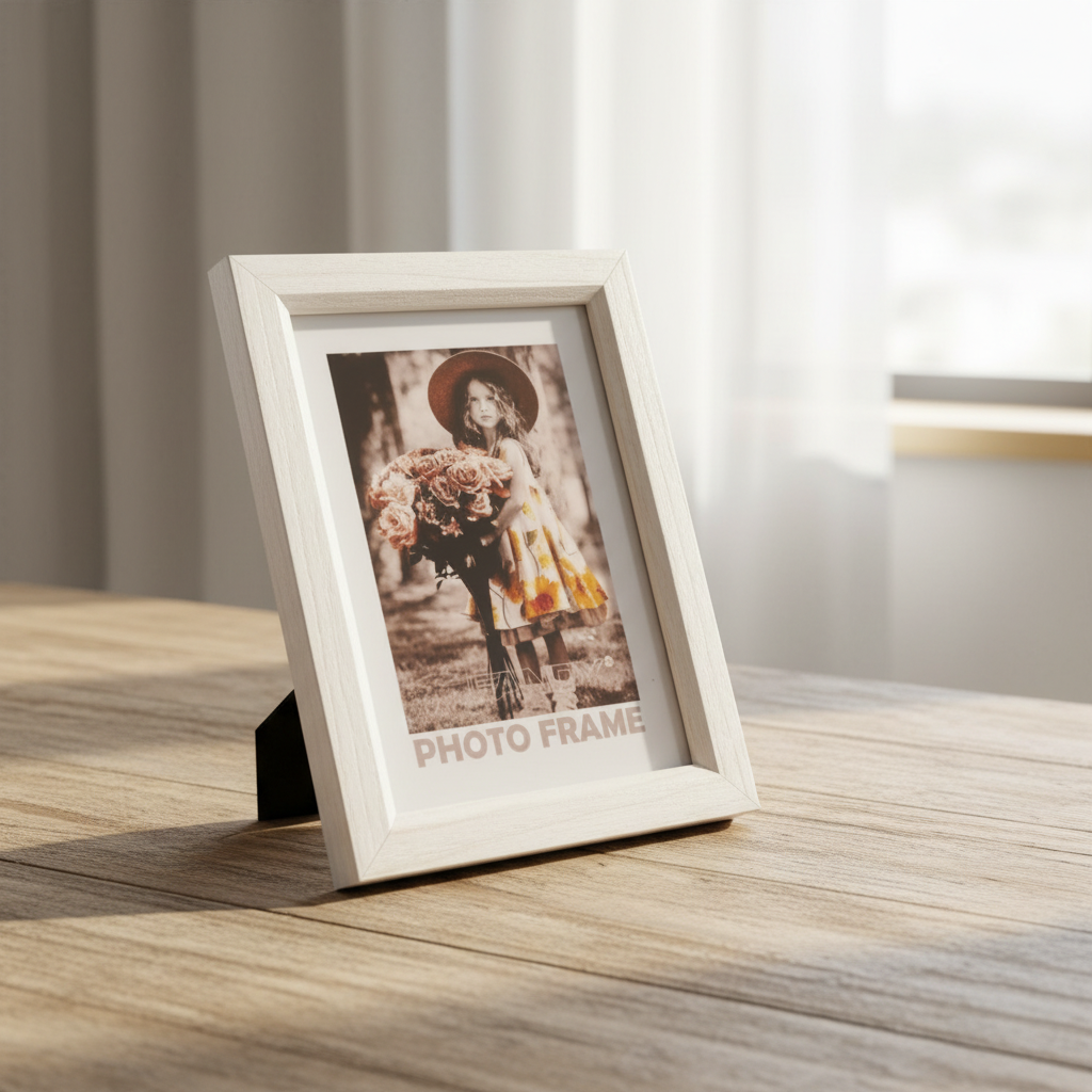Dřevěný fotorámeček Bevel 50x70 1 béžový