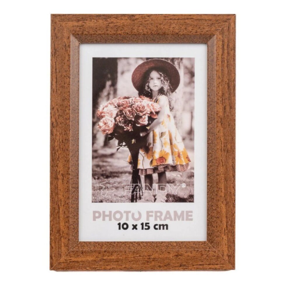 Dřevěný fotorámeček Bevel 10x15 3 tmavě hnědý