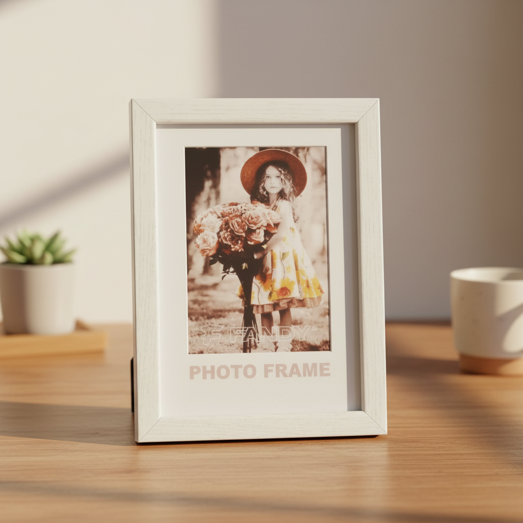 Dřevěný rámeček Style 10x15 1 bílý