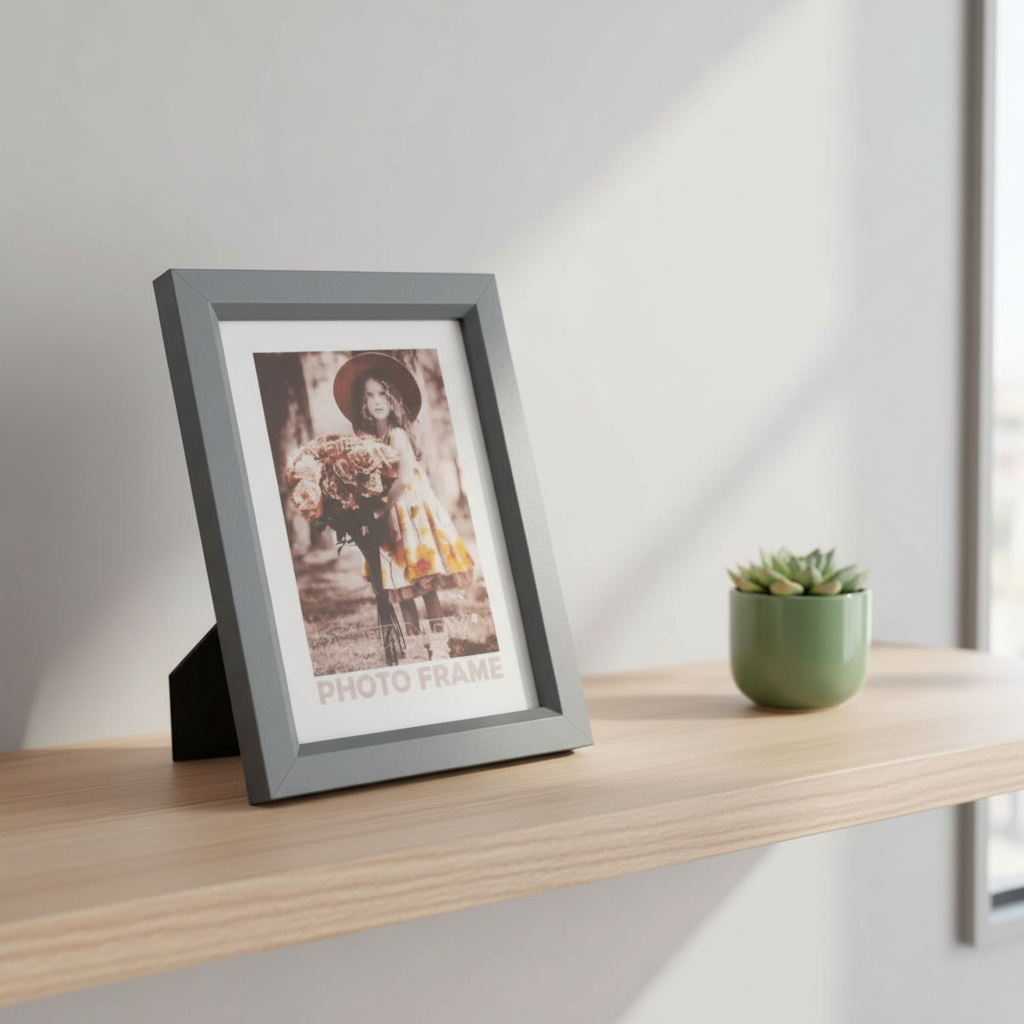 Dřevěný fotorámeček Bevel 40x50 4 šedý