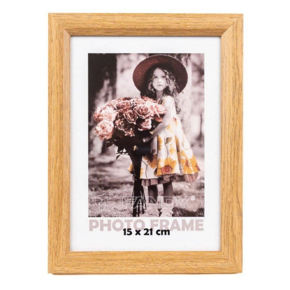 Dřevěný fotorámeček Bevel 15x21 2 hnědý